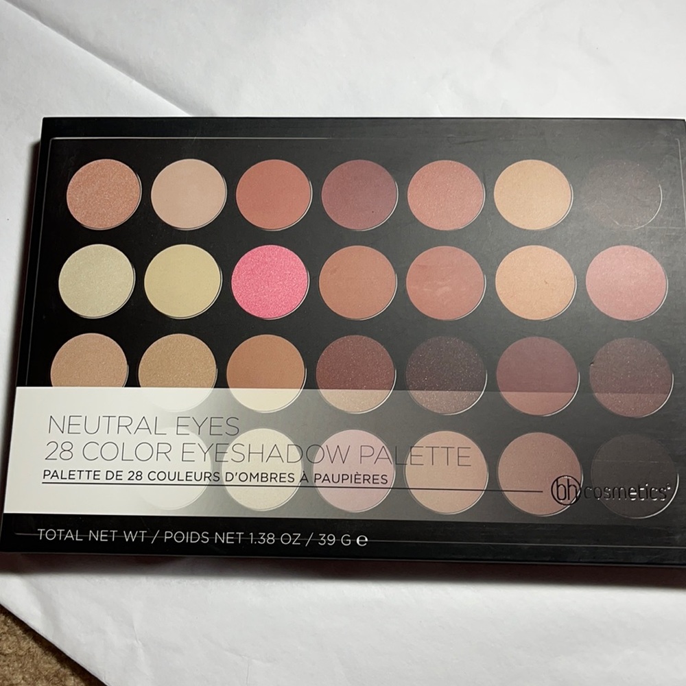 Bh cosmetics neutral eyes 28 color eyeshadow palette.
